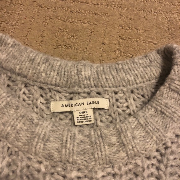 American eagle grey knit crew neck - Picture 3 of 3